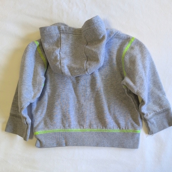 carter's comfy gray henley style hoodie sweatshirt 18 months baby boy - Picture 6 of 7